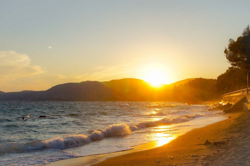 Gigaro Strand bei Sonnenuntergang