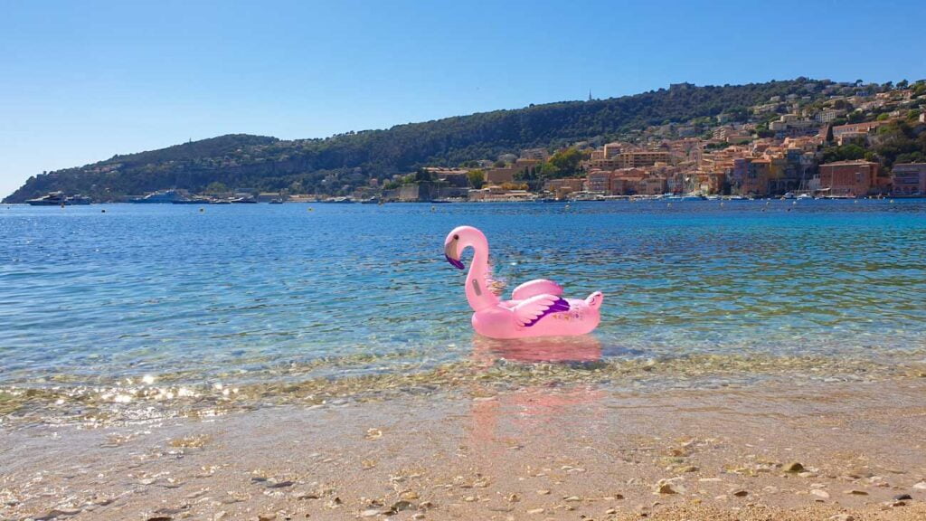 Cote d'Azur mit Kindern: Strand von Villefranche